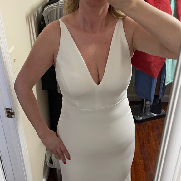 Anthropologie x BHLDN Jones V-neck Crepe Dress - Picture 10 of 16